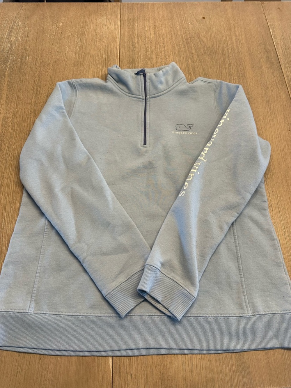 Vineyard Vines Pale Blue Quarter-Zip Pullover Sweatshirt